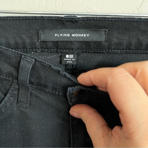 Flying Monkey Black Low Rise Distressed Skinny Denim Jeans - Picture 8 of 10